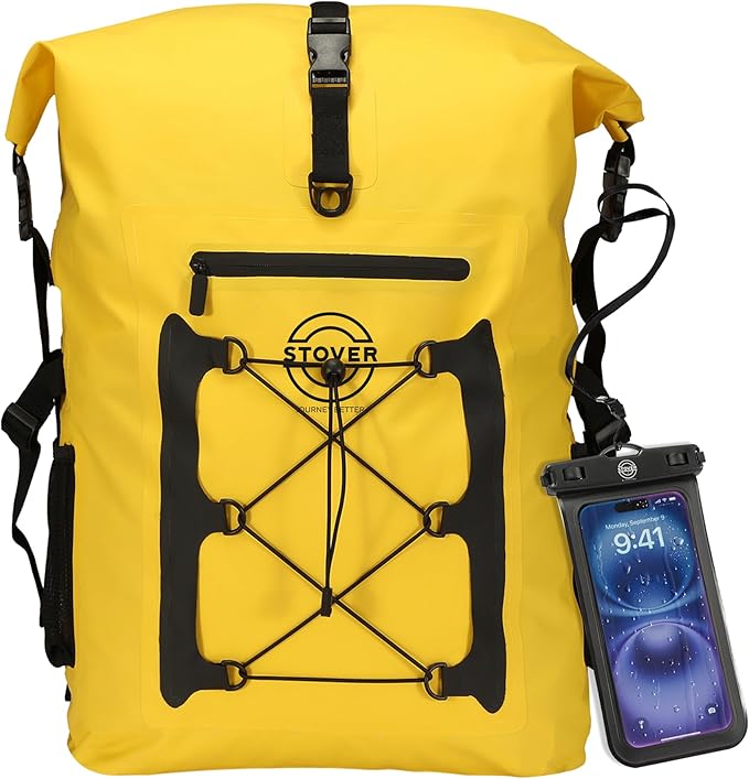 STOVER 5/10/25/30/40/55L Waterproof Backpack- Floating Dry Bag for Kayaking, Travel, Beach, Hiking, & Camping, Men/Women