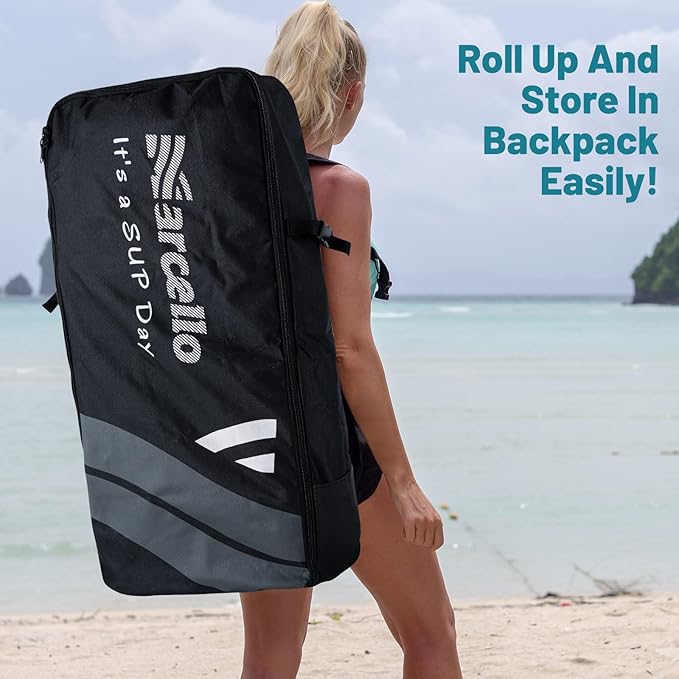 Paddle Board, Inflatable Stand Up Paddle Board，10.6'×33"×6" Ultra-Light SUP Board with Hand Pump, Leash, Repair Kit, Waterproof Phone Case and Backpack