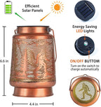 2 Pack Bigfoot Outdoor Solar Hanging Lanterns Waterproof LED Solar Lights Metal Decorative Lanterns for Garden, Patio, Courtyard, Backyard, Yard Decor Unique Bigfoot Gifts for Women Gardening