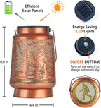 Bigfoot Solar Lanterns Outdoor Waterproof Hanging Solar Lights Big Foot Sasquatch Gifts for Men Women Metal Decorative LED Lanterns for Yard, Patio, Lawn, Tabletop, Pathway, Landscape, Garden Decor