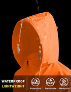 COOFANDY Men's Packable Rain Jacket Lightweight Waterproof Raincoat with Hood Travel Hiking Golf Windbreaker