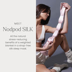 Nodpod Gentle Pressure Silk Sleep Mask | Patented Light Blocking Design for Sleeping, Travel & Relaxation | Bead Filled, Machine Washable (Petal)