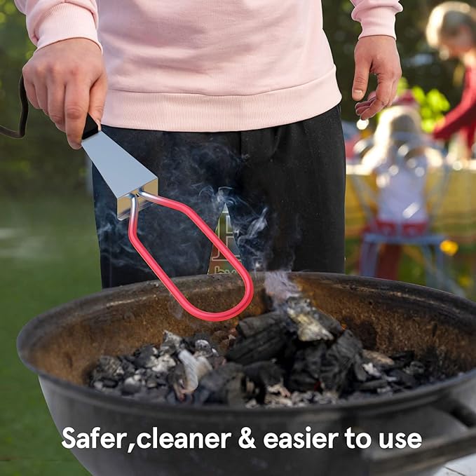 600W Electric Charcoal Starter Fire Lighter with Power Indicator Light for BBQ Grill Smoker Fireplace, Firepit, Stove - Quickly Ignite Coals Briquettes - 29 Inch Power Cord