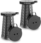 2-Pack 2025 Upgraded Collapsible Stool, Max 620lb Portable Folding Stool, Height Adjustable Retractable Telescopic Seat, Travel Chair, Foldable Camping Seat or Footrest Gift for Outdoors
