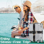 Slohif Luggage Straps for Suitcases Travel Belt Accessories Luggage Connector Identifiers 2 Pack Over Handle with Buckle Unique Nylon Adjustable Strap for Sleeping Bag Car Seat Moon