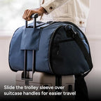 Halfday Convertible 2-in-1 Garment Duffel Weekender Bag 45L: Wrinkle-Free Travel (Hanging Suit Compartment, Shoe Pockets, Trolley Sleeve), Durable & Water-Resistant Carry-on, Hunter