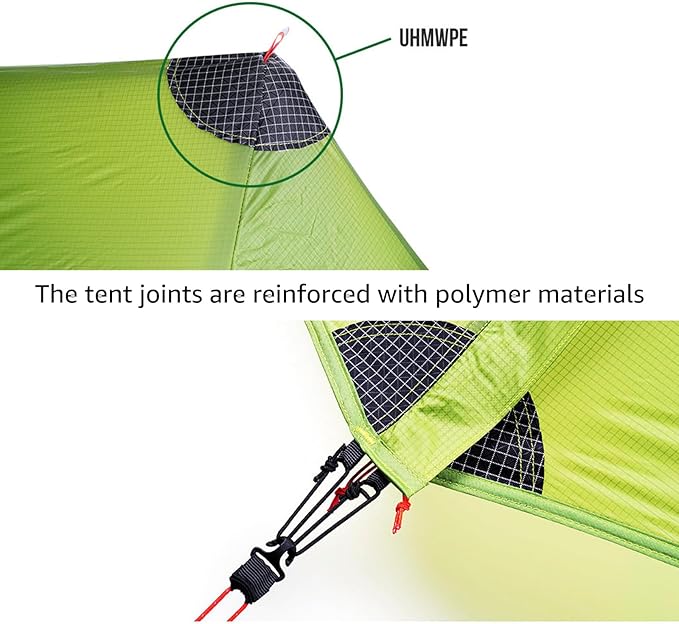 3FULGEAR Lanshan 2 Pro Tent 2 Person Ultralight Camping Tent, 3/4 Season Professional 20D Silnylon Rodless Tent for Camping, Climbing, Hiking