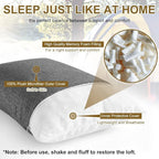 Ivellow Memory Foam Travel Pillow Compressible Camping Pillow for Sleeping Shredded Memory Foam Pillow Compact Firm Supportive Travel Pillow for Adults Kids Outdoor Backpacking Hiking Essential Gear-L