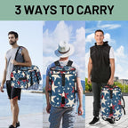 Gym Bag for Men Women with Shoes Compartment Duffle Bag for travel Hiking Waterproof Backpack Fitness Workout(Star)