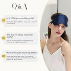 ZIMASILK 100% Natural Silk Sleep Mask Blindfold,Adjustable Super-Smooth Soft Eye Mask for Sleep with Bag(Good Night - Black)