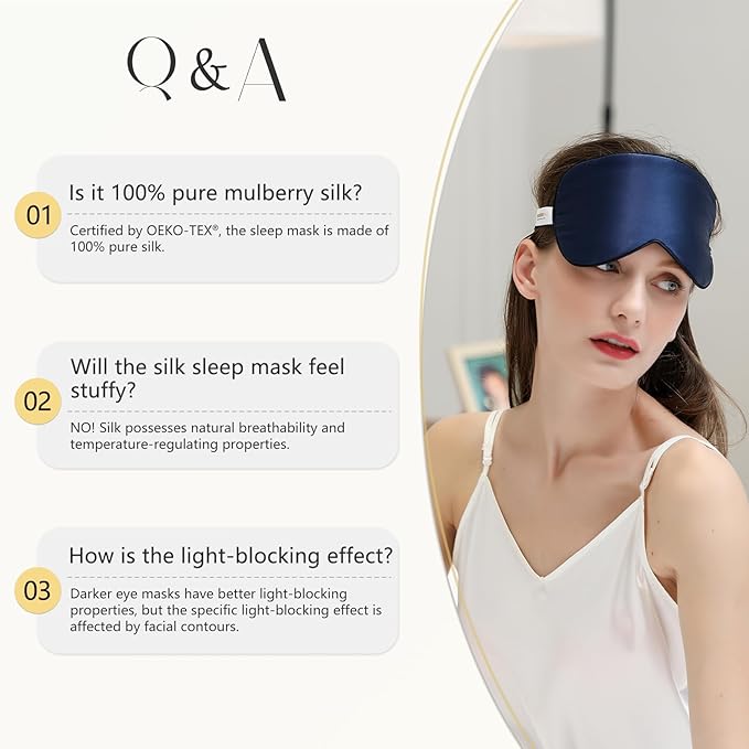 ZIMASILK 100% Mulberry Silk Sleep Mask with Adjustable Strap, Super-Smooth Soft Natural Silk Eye Mask for Sleep, Multiple Color Options (Pink)