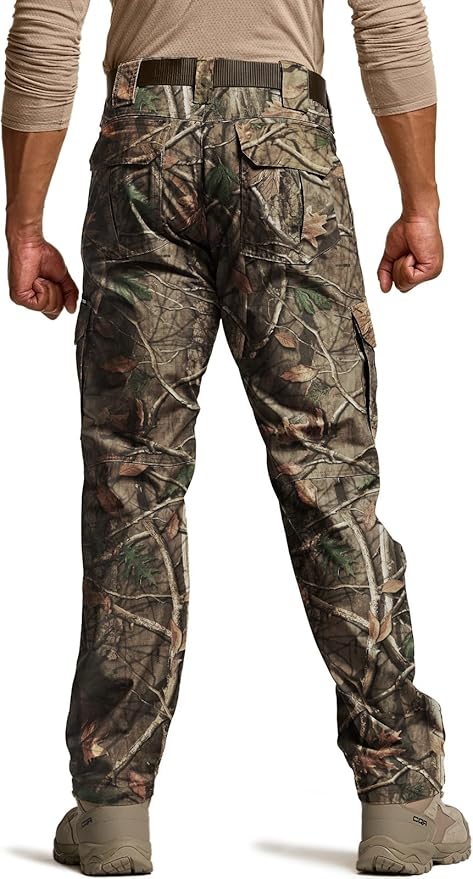 CQR Men's Tactical Pants, Water Resistant Ripstop Cargo Pants, Lightweight EDC Work Hiking Pants, Outdoor Apparel