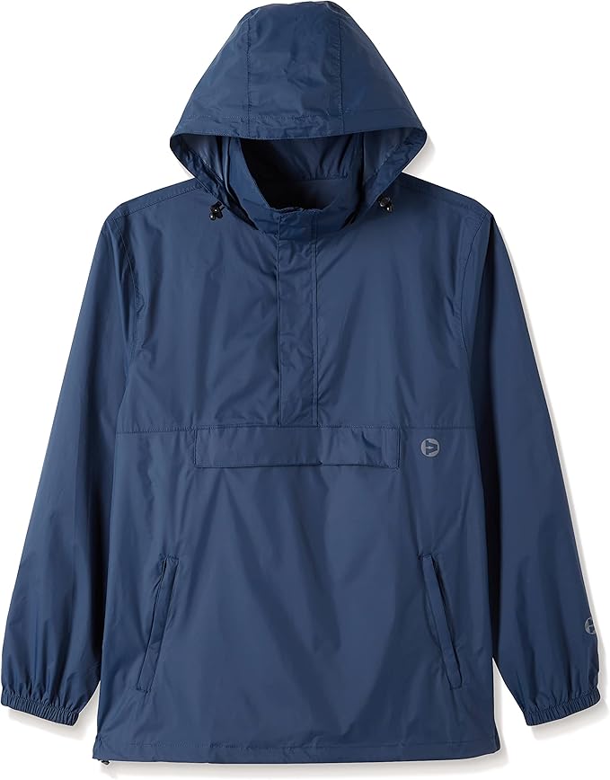 Outdoor Ventures Men's Rain Jacket Waterproof Lightweight Packable Rain Pullover for Hiking Golf Running