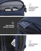 Tolaccea Travel Backpack Carry On 40L, Laptop Backpack with 3 Packing Cubes, Flight Approved Duffel Luggage Bag for Men Women, Water-resistant Large Business Rucksack Daypack, Fits 15.6" Laptop, Navy