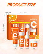 Skin Care Set,4 in 1 Vitamin C Soft Travel Kit with Cleanser,Toner,Serum,Face Cream,Moisturizing Firming Anti-Aging Soft Skin,Women’s Mother's Day Skincare Beauty Gift Kit for Women Mom