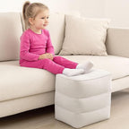 Inflatable Foot Rest Pillow Toddler Airplane Bed Adjustable 3 Layers Height Leg Rest Pillow Airplane Travel Essentials for Office Home Trains Cars