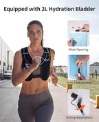 ECOHUB Running Hydration Vest Backpack,Lightweight Breathable Pack with 2L Water Bladder Bag Daypack for Hiking Trail Running Cycling Race Marathon for Women Men
