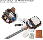 3L SMALL Sling Bag Fanny Packs For Women Men Mini Crossbody Chest Belt Travel Bag Purse Handbag Faux Leather Fashion Cute Light Grey