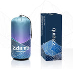 zzlamb Camping Blanket, Outdoor Lightweight Travel Blanket Puffy Portable Down Alternative, Windproof Warm Cloak with Snaps, Cozy Quilt Backpacking Picnic RV Plane Car Hammock Beach Climbing