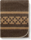 Thick Alpaca Wool Blanket Heavyweight Camping Outdoors Indoors Soft Peru Twin Size New Ethnic Design (Dark Brown/Soft Camel 2, Twin Size)