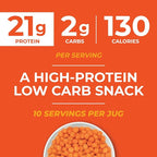 Twin Peaks Protein Puffs - (Nacho Cheese), Keto Friendly, Low Carb Snack (300g, 21g Protein, 2g Net Carbs, High Protein, Healthy Crunchy Snack)