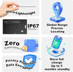 [2025 New] Dual Platform(Both iOS&Android) Rechargeable Air Tags Wallet Tracker Card, Smart Wallet Finder, Compatible with Apple Find My & Google's Find Hub, Item Locator, Wireless Charging,Key Finder