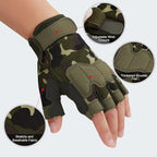 FIORETTO Fingerless Gloves for Airsoft Shooting Half Finger Hunting Hiking Cycling Driving Motorcycle Climbing Work Gloves M210603