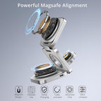 LULULOOK 3 in 1 Wireless Charger, Foldable Charging Station 15W Fast Mag-Safe Charger for Apple 15 14 13 12, 5W for Apple Watch, AirPods 3/2/Pro