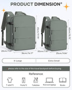 Large Travel Backpack for Women Airline Approved Carry on Backpack for Airplanes Mochila De Viaje Spirit Airlines Personal Item Bag 18x14x8 Personal Item Travel Bag Backpack for Traveling on Airplane