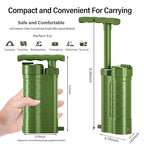 Water Filter Pump, 0.01 Micron 5-Stage Water Filter,Portable Outdoor Emergency and Survival Gear - Camping, Hiking, Backpacking (k8188 Green)