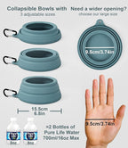 OHMO Spill Proof Collapsible Dog Water Bowl 24oz for Cars, No Splash Portable Bowls for Dog Travel, Pet Essentials for Road Trips, Cat Travel Accessories