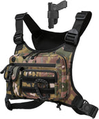 Outdoor Chest Bag For Men and Women, Tactical Vest For Running, Cycling, EDC Chest Pack Rig For Sports and Workouts