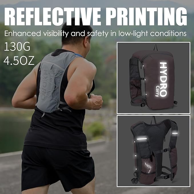 Lightweight Running Vest for Women and Men Hydration Backpack Pack with 1.5L Water Bladder Bag for Hiking Trail Running Gear Cycling Marathon