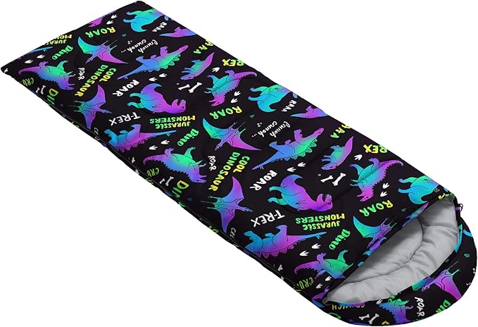 QOOMO Animals Camping Sleeping Bags,3 Season Warm & Cool Weather,Lightweight,Waterproof Sleeping Bags for Adults & Kids,Traveling,and Outdoors,Camping Gear Equipment