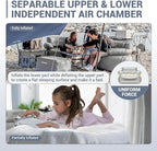 KingCamp Inflatable Couch for Camping, Portable Foldable Eco-Friendly Reach-Certified PVC Liner Air Lounger Blow Up Sofa with Foot Pump, Pegs, Repair Kit & Removable Cover