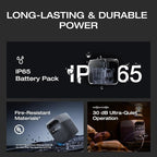 EF ECOFLOW DELTA 3 Portable Power Station, 1024Wh LiFePO4 Battery, Full Charge in 56 Min, 1800W AC/100W USB-C Output, Solar Generator(Solar Panel Optional) for Home Backup Power, Camping & RVs