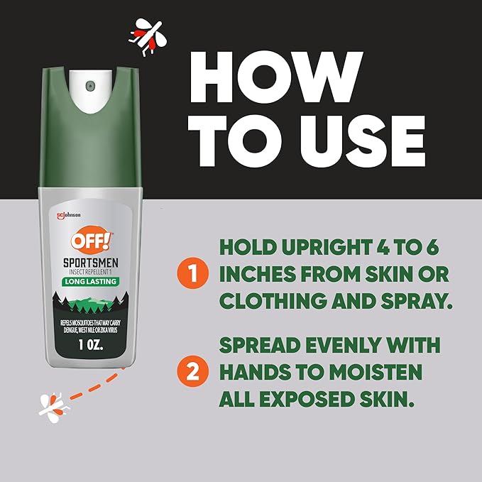 OFF! Deep Woods Sportsmen Insect Repellent Spritz, Maximum Strength, Bug Spray with up to 10 Hours of Protection, 1 oz (Pack of 12)