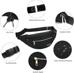 MAXTOP Large Crossbody Fanny Pack with 4-Zipper Pockets,Gifts for Enjoy Sports Festival Workout Traveling Running Casual Hands-Free Wallets Waist Pack Phone Bag Carrying All Phones