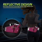 Fanny Running Belt Waist Crossbody BumBags for Running Hiking Travel Workout Adjustable Buckle Strap for Women (Rose Red)