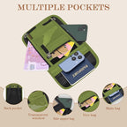Passport Holder for Travel, Neck Pouch Travel Wallet With RFID Blocking, Waterproof Lightweight Passport Wallet for Women and Men (Green)