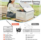 Hanke Multifunctional 26 Inch Checked Luggage Hard Shell Suitcases with Wheels Travel Trunk Style Luggage Large Rolling Suitcase for Women Men(Ivory White)