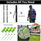 Telescoping Tarp Poles, Heavy Duty 7.67ft Aluminum Tent Poles for Tarp with Rubber Cap, Portable Set of 4 Adjustable Poles for Camping, Awning, Sun Shade, Free Carry Pouch