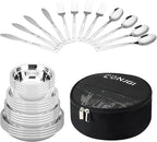 Camping Mess Kits - 28pcs Camping Dinnerware Set Camping Gifts Camping cookware Sets Camping Accessories Camping Cooking Utensils Set Bowls, Plates, Knives, Forks, Spoons