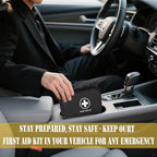 First Aid Kit 196 Piece Waterproof Hard Shell Eva Portable Survival Kit for Home, Camping, Cars, Hiking, Travel, Outdoor, Adventure Emergency Medical Kits (Black)