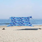 Neso Gigante - Portable Beach Tent - Ideal to Enjoy with Family and Friends - UPF 50+, Water-Resistant, and Lightweight - Save The Whales, 11' x 11'