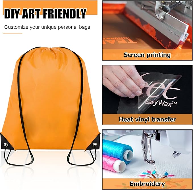 Grneric 60 Pieces Drawstring Backpack Bulk Cinch Sackpack Ployster Drawstring Bags for Gym Party Trip(20 Colors)