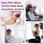 Sleep Mask - Total Blackout 3D Sleeping Mask, Super Lightweight & Silky Soft Eye Mask for Sleeping, Fully Adjustable Fit for Home, Office, Traveling, Meditation, Yoga, Purple