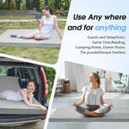 CYMULA Memory Foam Camping Mattress Pad,3inch Sleeping Pad for Camping,Non-Slip Bottom Floor Cot Car Mattress Bed with Retaining Portable Roll up Mattress Pad Mat for Travel Truck Guest Bed Tent