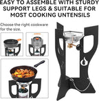 ONLYFIRE Portable Camping Stove with Storage Bag, Outdoor Propane Gas Stove for Picnic, Tailgating, Car Travel, Patio, RV Trip, Detachable Camp Stove GS354