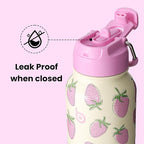 BOTTLE BOTTLE 32oz Insulated Water Bottle Stainless Steel Sport Water Bottle with Straw Dual-use Lid Design for Gym with Pill Box